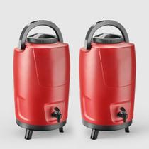 Kit com 2 Botijões Térmicos 12L Vermelho Velvet Invicta Kit com 2 Botijões Térmicos 12L Vermelho Velvet Invicta