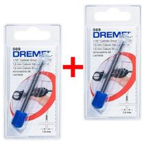 Kit com 2 Brocas Para Remoção De Rejunte 1,6 mm Dremel 569