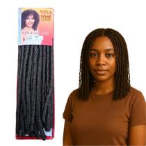 Kit com 2 Cabelo Crochet Braids Entrelace Cacheado Volumoso Natural Nina Soft Dread 72 Gramas