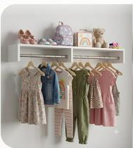 Kit Com 2 Cabideiros de Parede Guarda Roupas Quarto e Closet Multiuso Kit Com 2 Cabideiros de Parede Guarda Roupas Quarto e Closet Multiuso