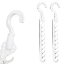 Kit com 2 Cabides Extensor 9 Ganchos Articulado Giratório Vertical 35,5cm Organizador de Roupas Closet Kit com 2 Cabides Extensor 9 Ganchos Articulado Giratório Vertical 35,5cm Organizador de Roupas Closet