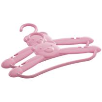 Kit com 2 Cabides Infantil Adoleta Cajovil Urso Rosa - 30cm