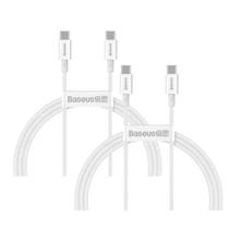 Kit com 2 Cabos de 1 metro UsbC para UsbC Turbo Baseus 60w