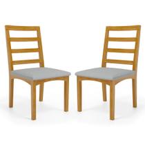 Kit Com 2 Cadeira Cecília Encosto E Pés De Madeira Maciça Assento Estofada Para Mesa De Jantar Kit Com 2 Cadeira Cecília Encosto E Pés De Madeira Maciça Assento Estofada Para Mesa De Jantar