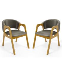 Kit Com 2 Cadeiras Agatha Madeira Maciça Estofada Para Mesa De jantar Kit Com 2 Cadeiras Agatha Madeira Maciça Estofada Para Mesa De jantar