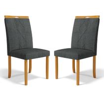Kit Com 2 Cadeiras Ana Madeira Maciça Estofadas Para Mesa De Jantar Kit Com 2 Cadeiras Ana Madeira Maciça Estofadas Para Mesa De Jantar