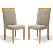 Kit Com 2 Cadeiras Aurora Madeira Maciça Estofadas Para Mesa De Jantar Kit Com 2 Cadeiras Aurora Madeira Maciça Estofadas Para Mesa De Jantar