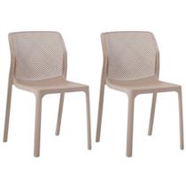 Kit com 2 Cadeiras Capri Estrutura em Polipropileno Fratini