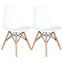 Kit Com 2 Cadeiras Charles Eames Eiffel Branca