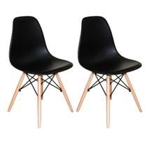 Kit Com 2 Cadeiras Charles Eames Eiffel Preto Kit Com 2 Cadeiras Charles Eames Eiffel Preto