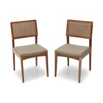 Kit com 2 Cadeiras de Jantar Tapuí Encosto em Tela - 2119