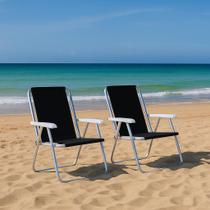 Kit Com 2 Cadeiras De Praia Dobravel Alta Conforto Sannet 120kg Mor Cores Variadas Kit Com 2 Cadeiras De Praia Dobravel Alta Conforto Sannet 120kg Mor Cores Variadas