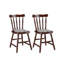 Kit com 2 Cadeiras Estofadas Piratini Colonial - 155EA