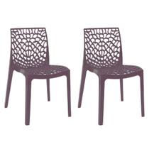 Kit com 2 Cadeiras Gruvyer Estrutura em Polipropileno Fratini