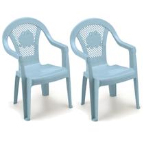 Kit com 2 Cadeiras Infantil Azul Poltrona Kids Plástica Confortável Kit com 2 Cadeiras Infantil Azul Poltrona Kids Plástica Confortável