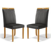 Kit Com 2 Cadeiras Maiara Madeira Maciça Estofadas Para Mesa De Jantar Kit Com 2 Cadeiras Maiara Madeira Maciça Estofadas Para Mesa De Jantar