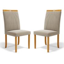 Kit Com 2 Cadeiras Maiara Madeira Maciça Estofadas Para Mesa De Jantar Kit Com 2 Cadeiras Maiara Madeira Maciça Estofadas Para Mesa De Jantar