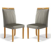 Kit Com 2 Cadeiras Maiara Madeira Maciça Estofadas Para Mesa De Jantar Kit Com 2 Cadeiras Maiara Madeira Maciça Estofadas Para Mesa De Jantar