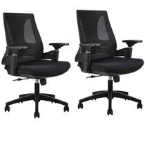 Kit com 2 Cadeiras Office Diretor Toledo com Braços 3D NR17