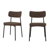 Kit com 2 Cadeiras para Sala de Jantar Mona Yescasa Marrom/Castor Kit com 2 Cadeiras para Sala de Jantar Mona Yescasa Marrom/Castor