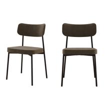 Kit com 2 Cadeiras para Sala de Jantar Mona Yescasa Marrom/Sand Kit com 2 Cadeiras para Sala de Jantar Mona Yescasa Marrom/Sand