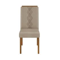 Kit com 2 Cadeiras para Sala de Jantar Yasmin Freijó/ Veludo Kraft - DJ Móveis Kit com 2 Cadeiras para Sala de Jantar Yasmin Freijó/ Veludo Kraft - DJ Móveis