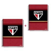 kit com 2 cadernos 1 materia são paulo capa dura caderno do são paulo