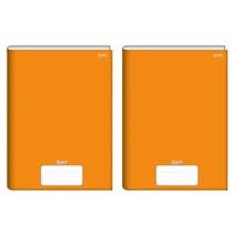 Kit com 2 Cadernos Brochurão 96F Laranja Jandaia