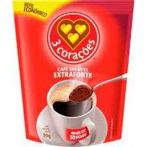 KIT COM 2 - Café Solúvel Extra Forte 3 Corações 40g