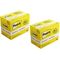 Kit com 2 Caixa POST-IT Amarelo 38MM X 50MM 3M