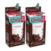 Kit Com 2 Caixas Chocolate Vegano 70% Cranberry Only4 70g