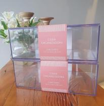 Kit Com 2 Caixas de Acrílico Com Tampa Grande Para Acessórios Maquiagem Bijuterias Pulseiras