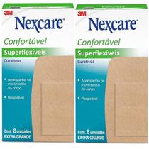 Kit com 2 Caixas de Curativo Nexcare Superflexiveis Kit com 2 Caixas de Curativo Nexcare Superflexiveis
