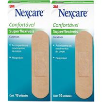 Kit com 2 Caixas de Curativo Nexcare Superflexiveis 3M