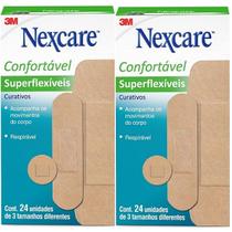 Kit com 2 Caixas de Curativo Nexcare Superflexiveis Variados 3M