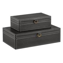 Kit Com 2 Caixas Em Mdf Com Revestimento Em Pu - Mart