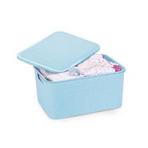 Kit Com 2 Caixas Organizadoras Rattan 7L BABY - Azul Kit Com 2 Caixas Organizadoras Rattan 7L BABY - Azul