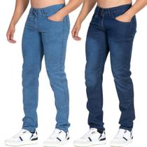 Kit Com 2 Calça Jeans Masculina Skynni Premium com Elastano - memorize jeans