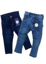 kit com 2 calça jeans menino com elastano Skinny infantil de 1 a 3 anos