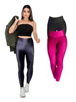 kit Com 2 Calça Legging 3D Academia Fitness Feminina