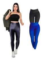 kit Com 2 Calça Legging 3D Academia Fitness Feminina