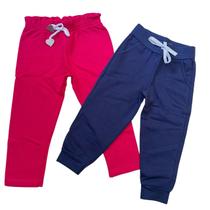 Kit com 2 calça moletom Franelado Menina Infantil Kit com 2 calça moletom Franelado Menina Infantil