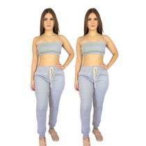 Kit com 2 Calças Feminina Algodão Flanelada quentinha para o Inverno Kit com 2 Calças Feminina Algodão Flanelada quentinha para o Inverno