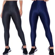 Kit Com 2 Calças Legging Cirre 3D Academia Feminina Kit Com 2 Calças Legging Cirre 3D Academia Feminina
