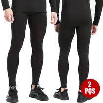 Kit com 2 Calças Leggings Masculinas Térmica Segunda Pele