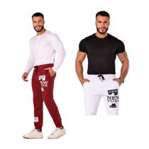 Kit Com 2 Calças Moletom New York Masculina Inverno