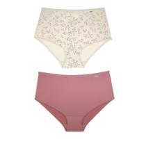 Kit com 2 Calcinhas Cintura Alta Microfibra DelRio Plus Size Kit com 2 Calcinhas Cintura Alta Microfibra DelRio Plus Size