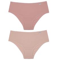 Kit com 2 Calcinhas de Cotton Larga 50368D15 Rosa Delrio Kit com 2 Calcinhas de Cotton Larga 50368D15 Rosa Delrio