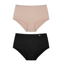 Kit com 2 Calcinhas DelRio Alta em Microfibra