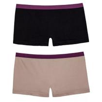 Kit com 2 Calcinhas DelRio Boxer sem Costura